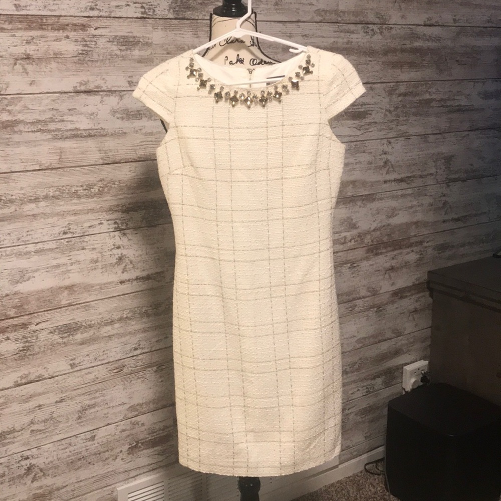 Vince Canute Gold and cream dress